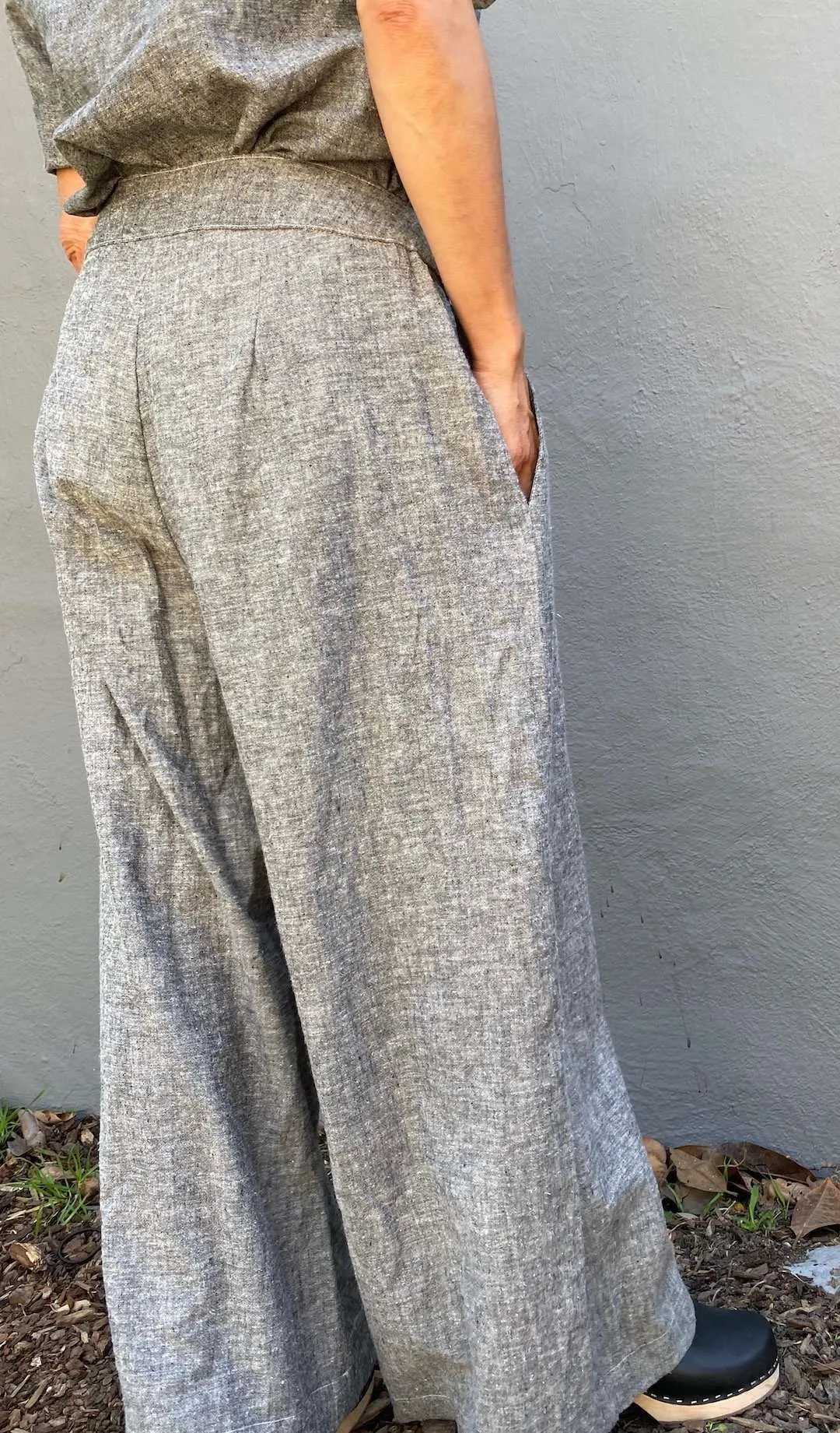 Ida Pant - Flowy Light Weight Wide Leg Pants in Organic Cotton & Hemp | Grey