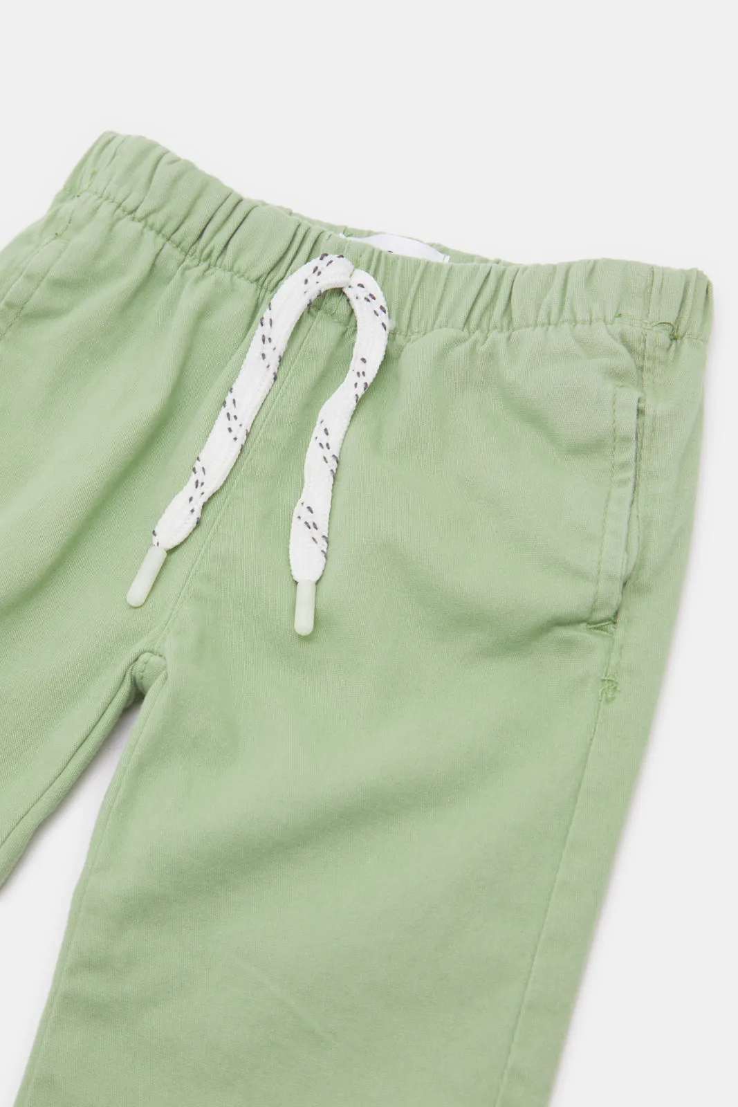 Infant Boys Plain Green Twill Trouser