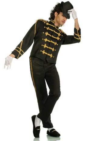 Jackson Mens Black and Gold Military Jacket Costume