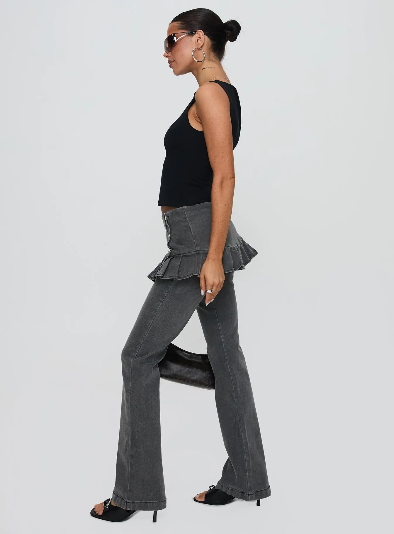 Jordynne Layered Pant Washed Black