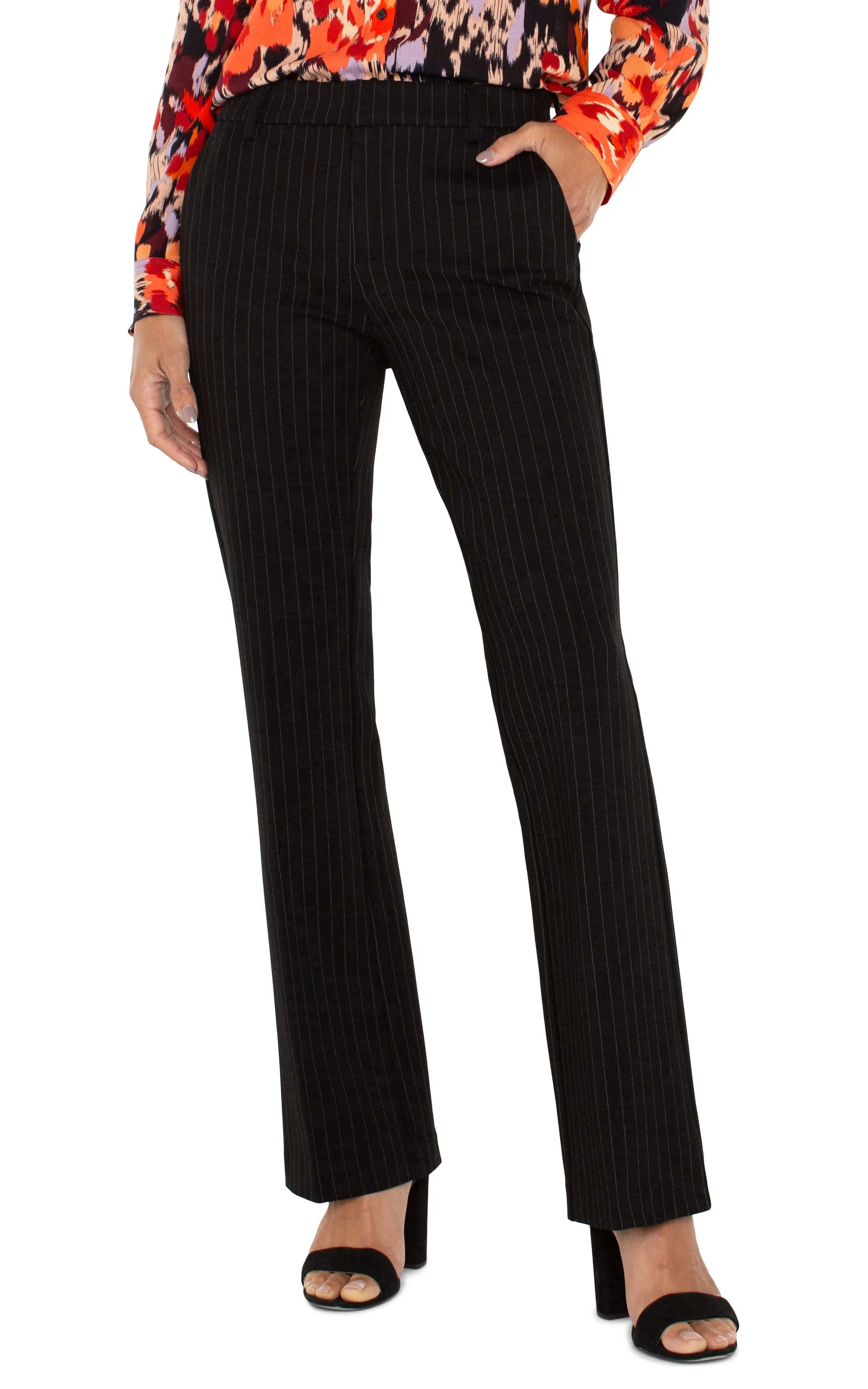 KELSEY KNIT PINSTRIPE TROUSER