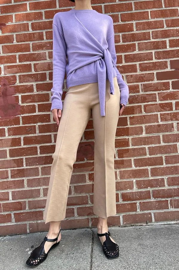 Kick Stretch-Cotton Pants in Khaki