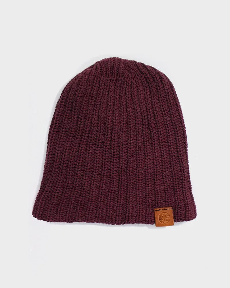 Kiriko Original Knit Cap, Burgundy, 6 ˝