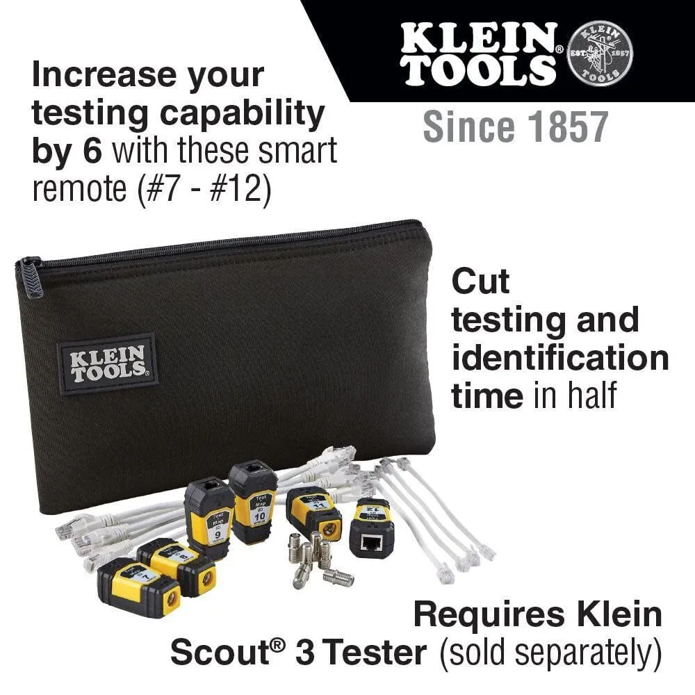 Klein Tools VDV770-851 Tester Remote Expansion Kit for Scout Pro 3 Testers with Single-Step Test   Map Remotes #7 - #12