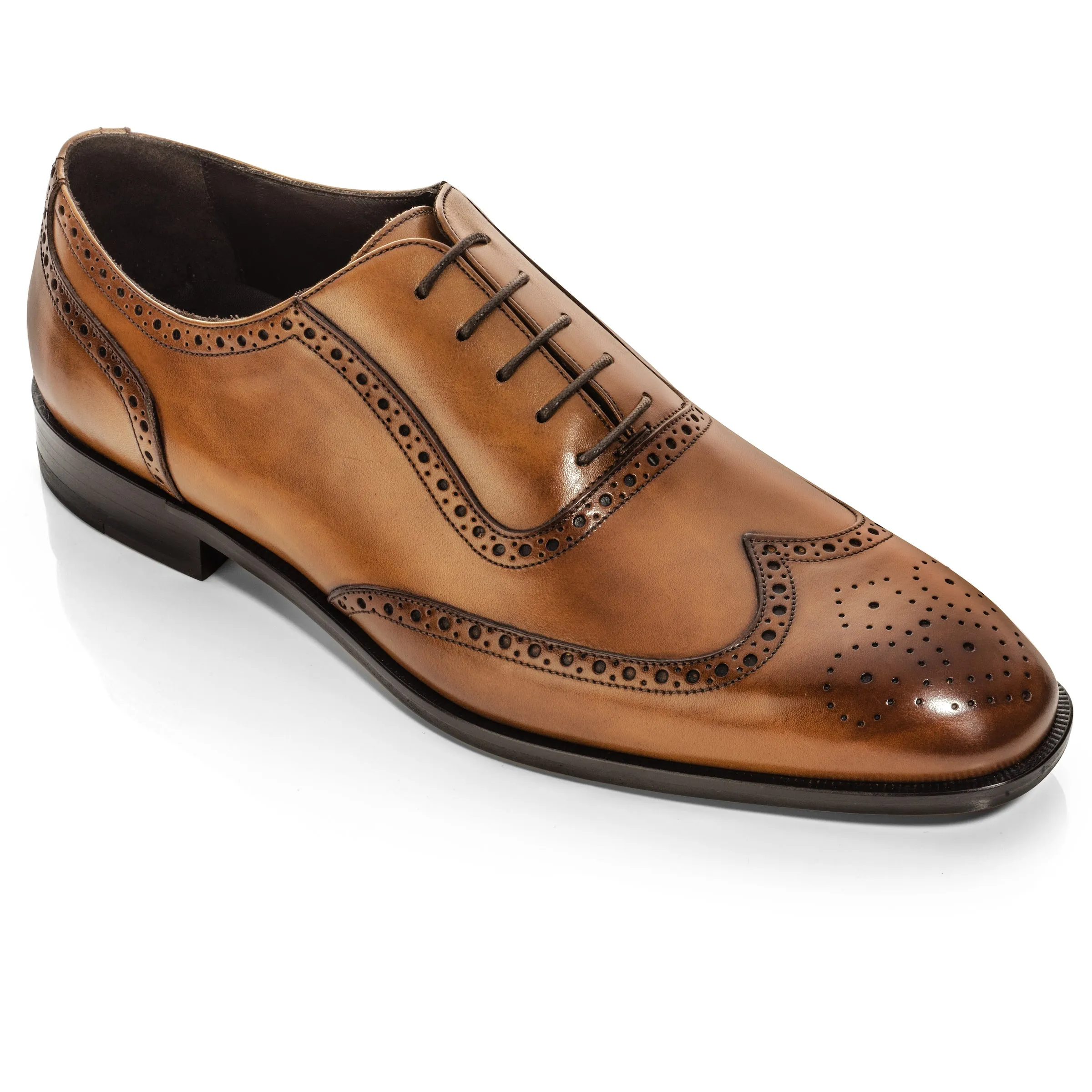 Liddell Burnished Tan Calf Wingtip