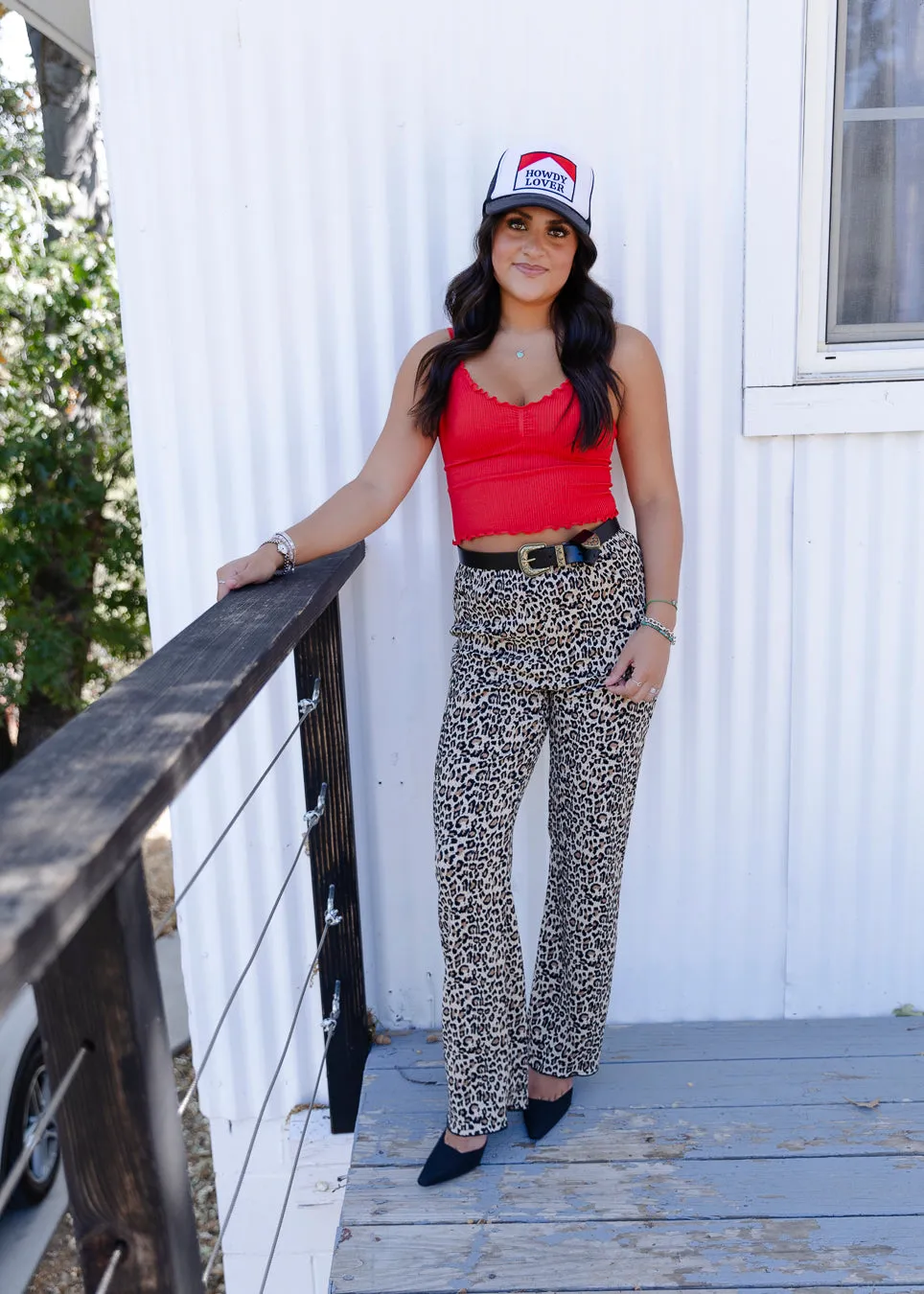 Living in Leopard Flare Pants