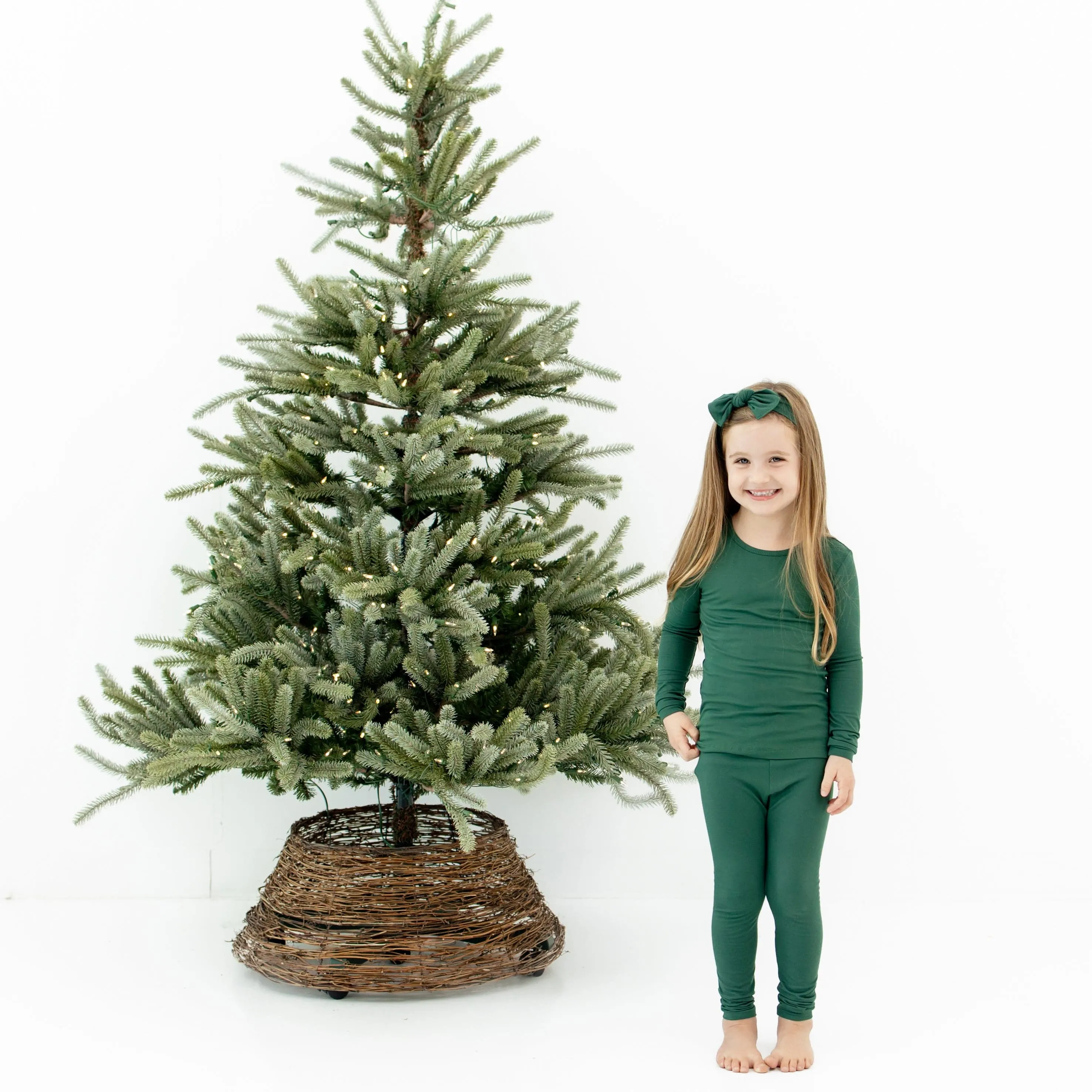 Long Sleeve Pajamas in Evergreen