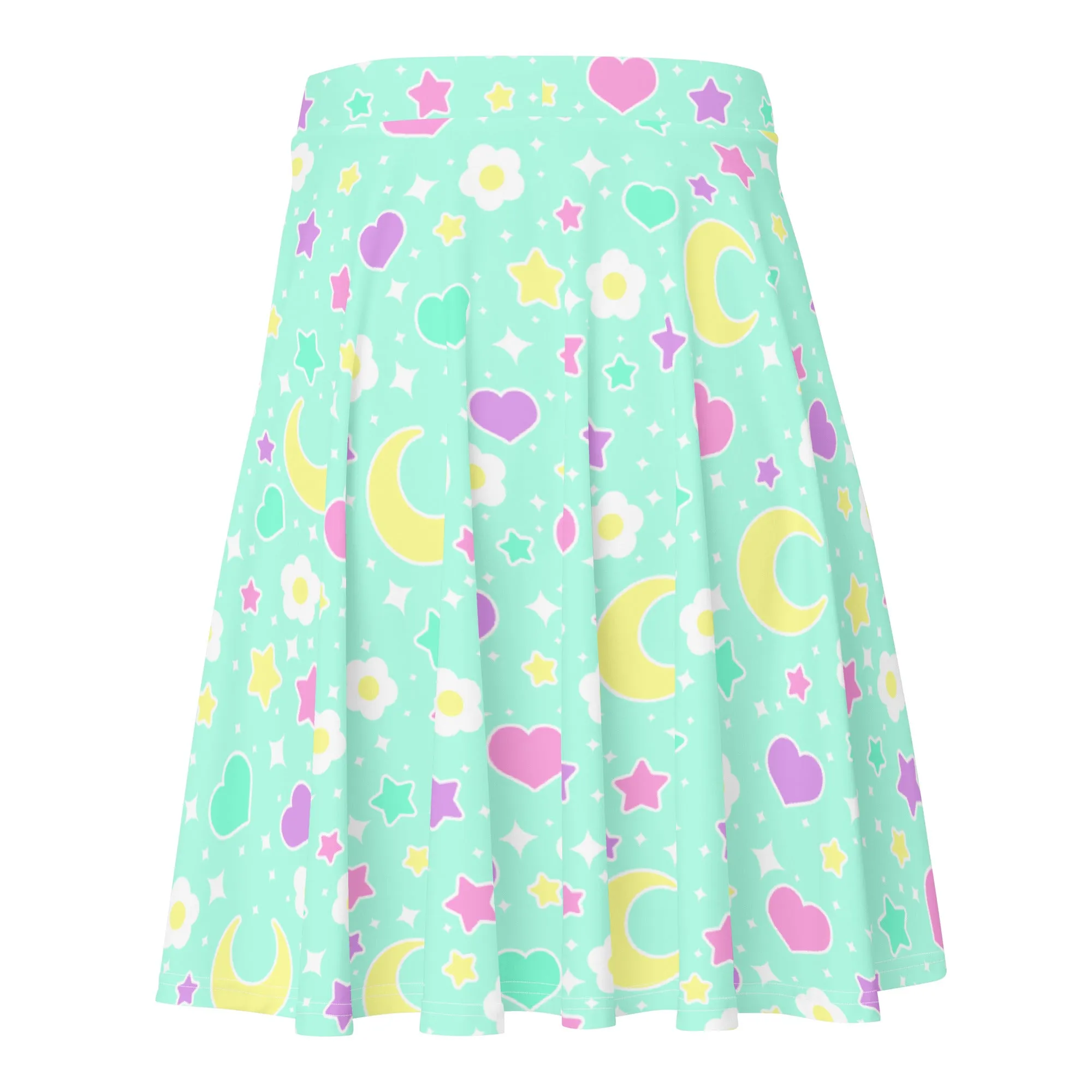 Magical Spring Mint Skater Skirt