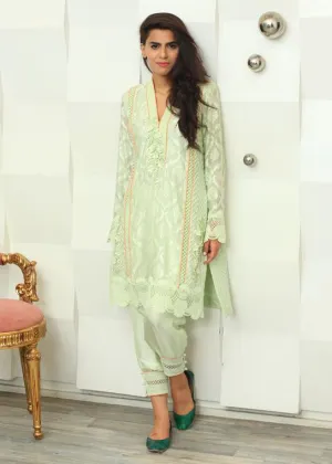 Maheen Trends - Day Lily - Green - Cotton - 2 Piece