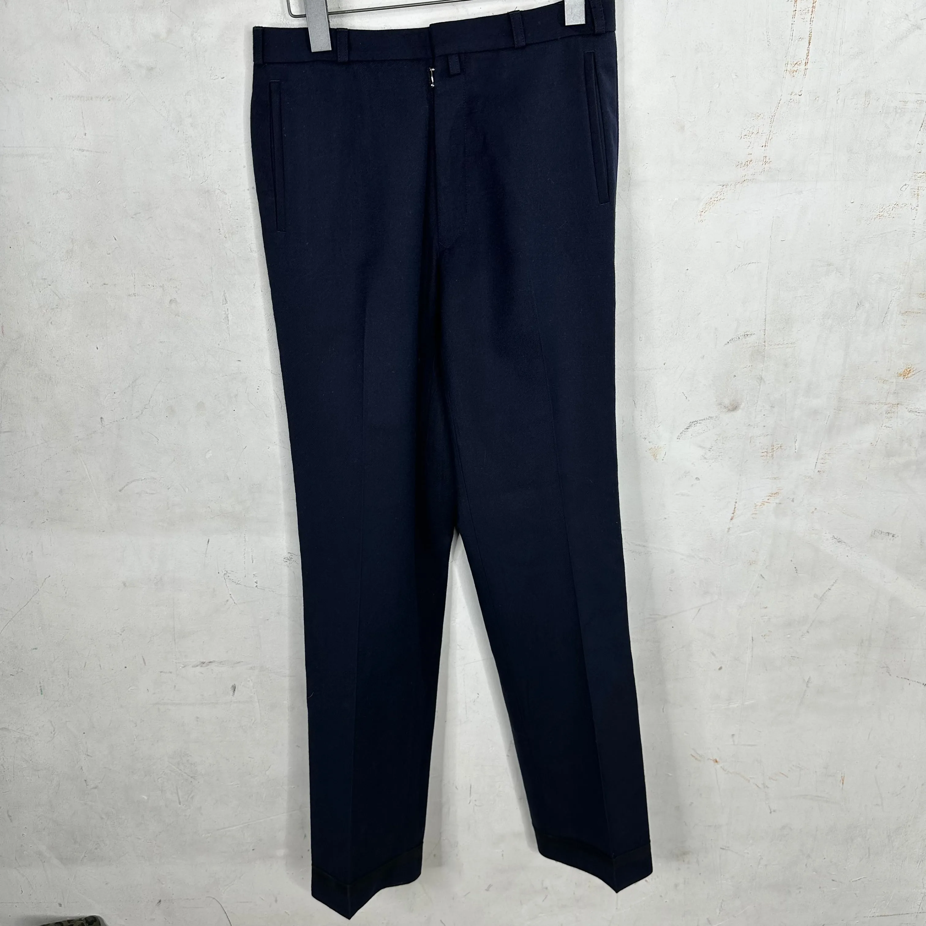 Margiela Navy Wool Dress Trousers