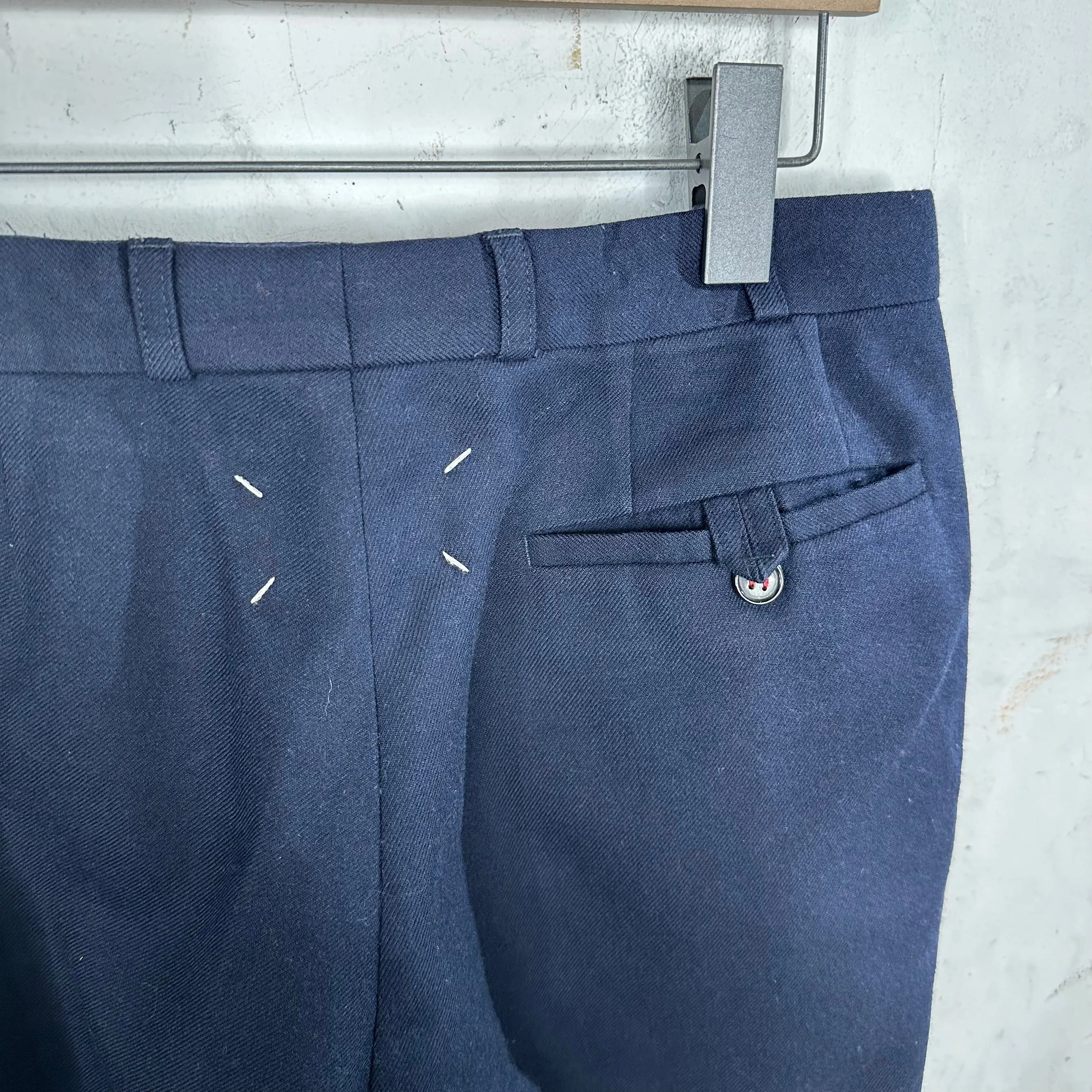 Margiela Navy Wool Dress Trousers