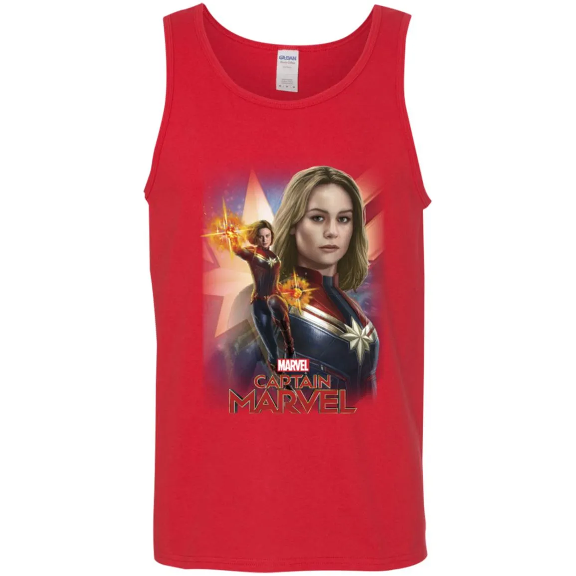 Marvel Captain Marvel Powers Portrait Men Cotton Tank