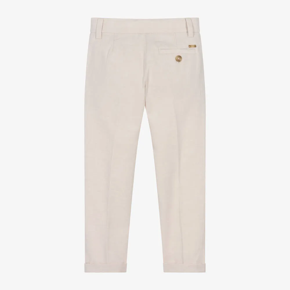 Mayoral Raffia Linen Suiting Pants