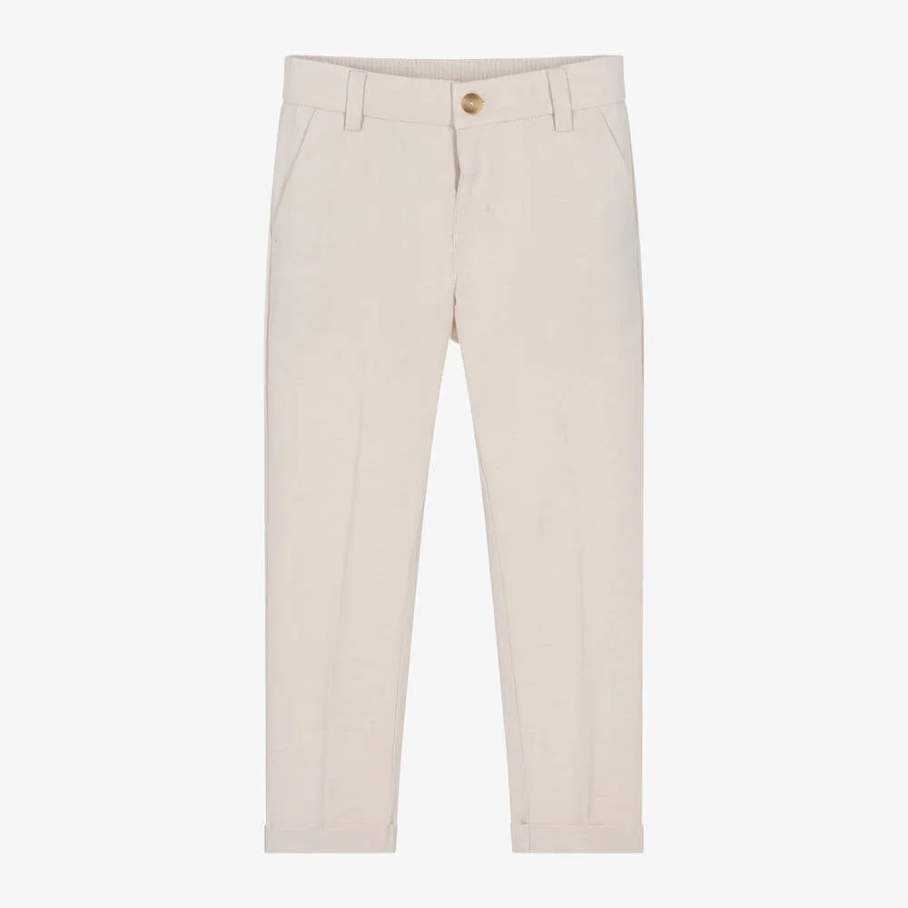 Mayoral Raffia Linen Suiting Pants