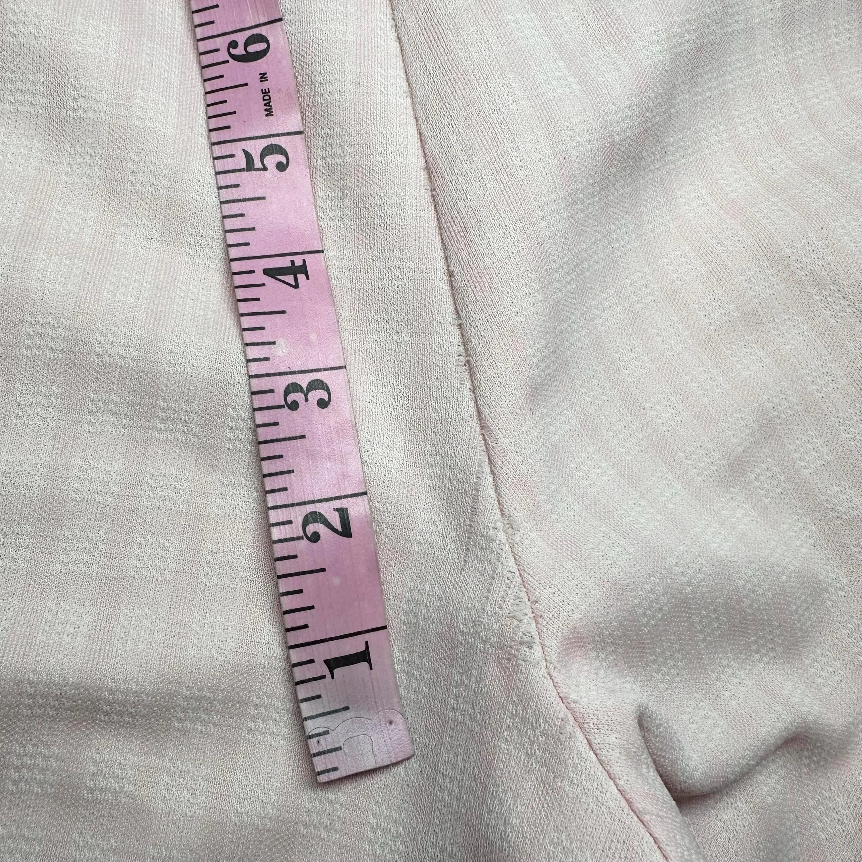 Medium 70s Pastel Pink Plaid Trousers 29"