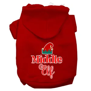 Middle Elf Screen Print Dog Hoodie Red M