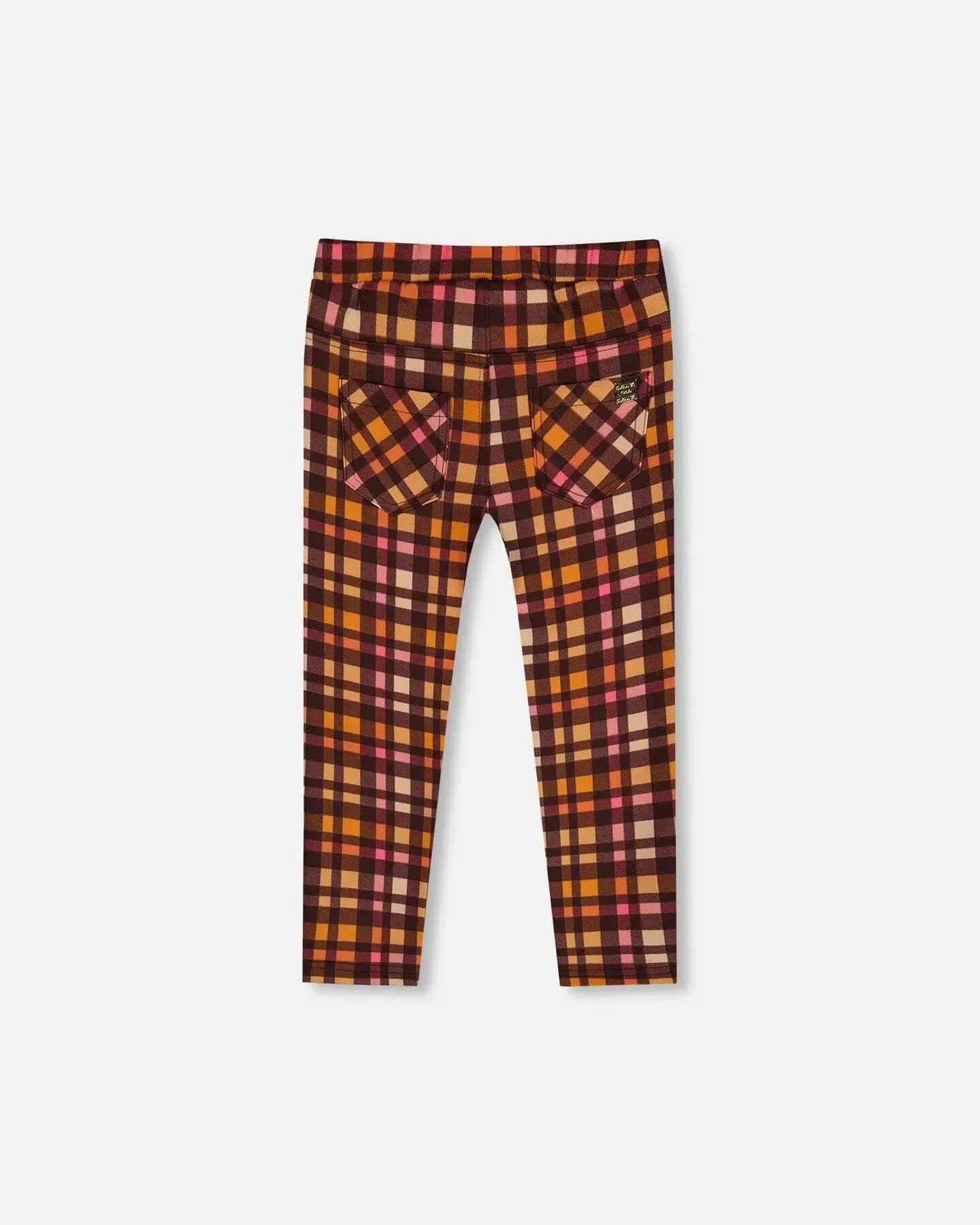 Milano Treggings Plaid Magenta And Brown