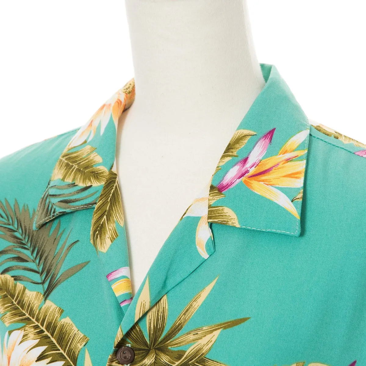 Mint Green Hawaiian Aloha Shirt