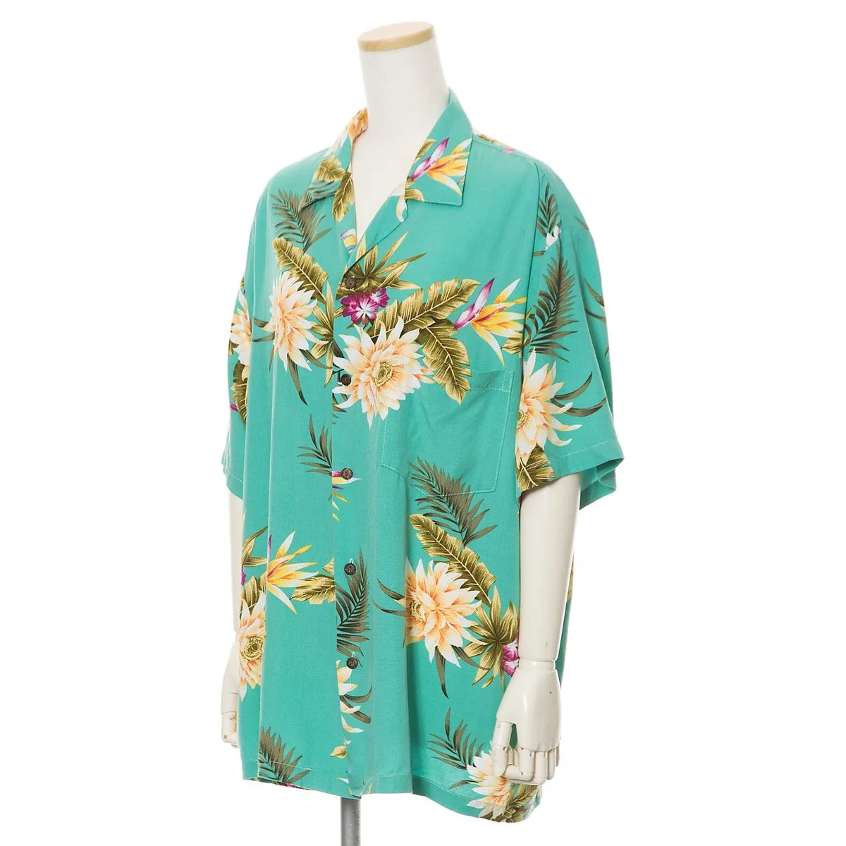 Mint Green Hawaiian Aloha Shirt