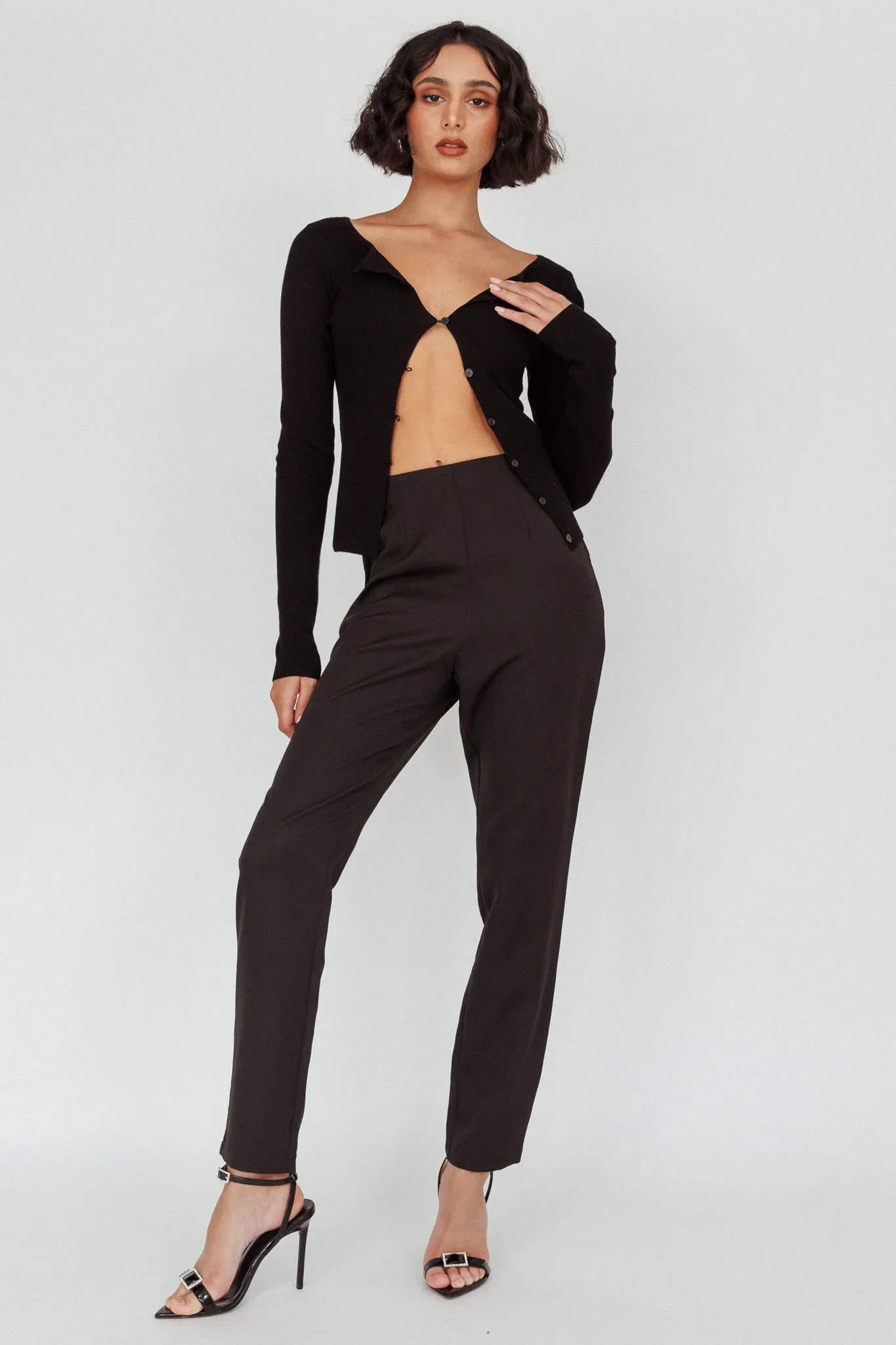 Moonlight Tango High Waist Pants Black