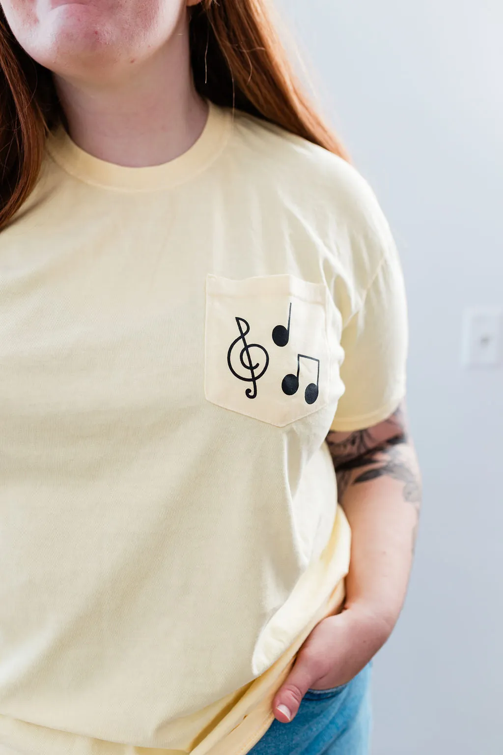 Music Note Pocket T-Shirt