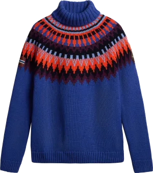 Napapijri Men&#x27;s Nathaniel Turtleneck Jumper Blue Jacquard | Buy Napapijri Men&#x27;s Nathaniel Turtleneck Jumper Blue Jacquard here | Outnorth