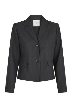 Neo Noir Djarla Pinstripe Blazer Fabric From Soler 162071 Antracit