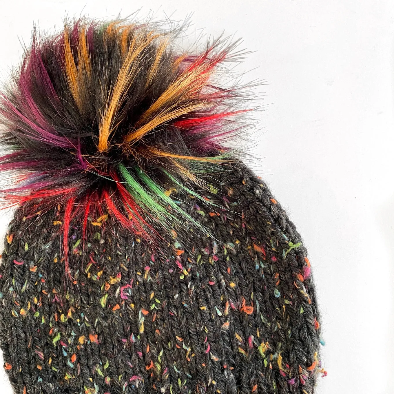 NEW! Dark Rainbow Beanie by Nickichicki