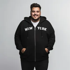 New York Zipper Plus Size Hoodie