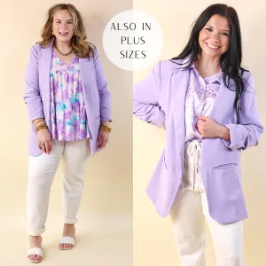 No Bad Angle Blazer With Pockets in Lavender Purple