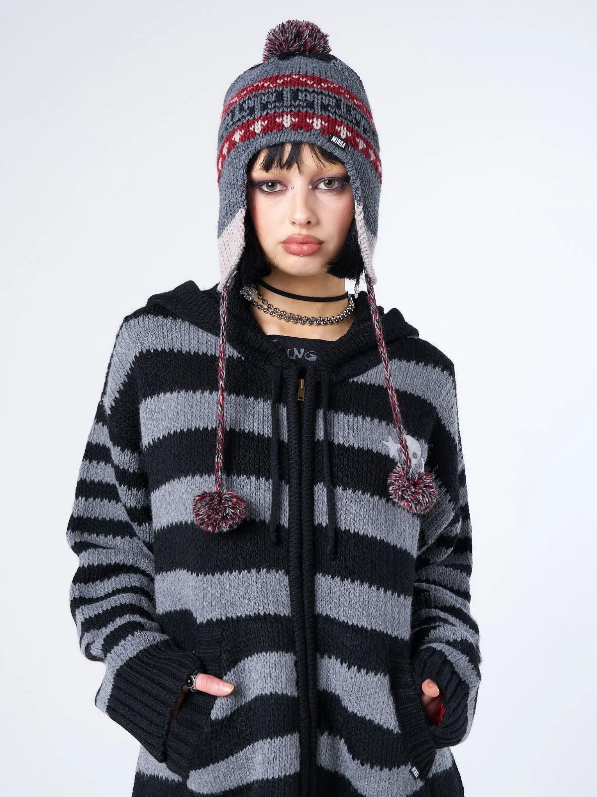 Noah Patterned Tie Knit Hat