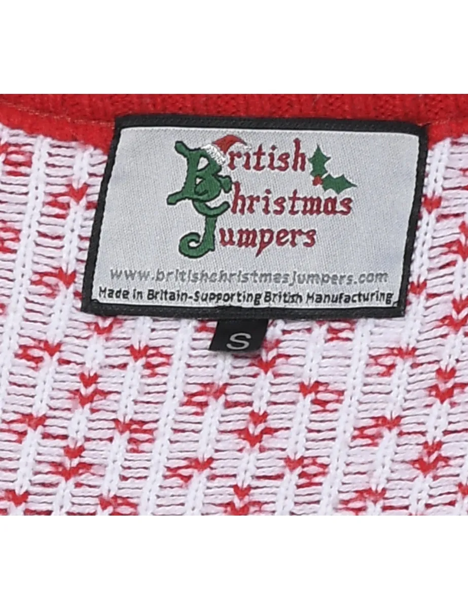 Nordic Design Red & White Christmas Jumper - S