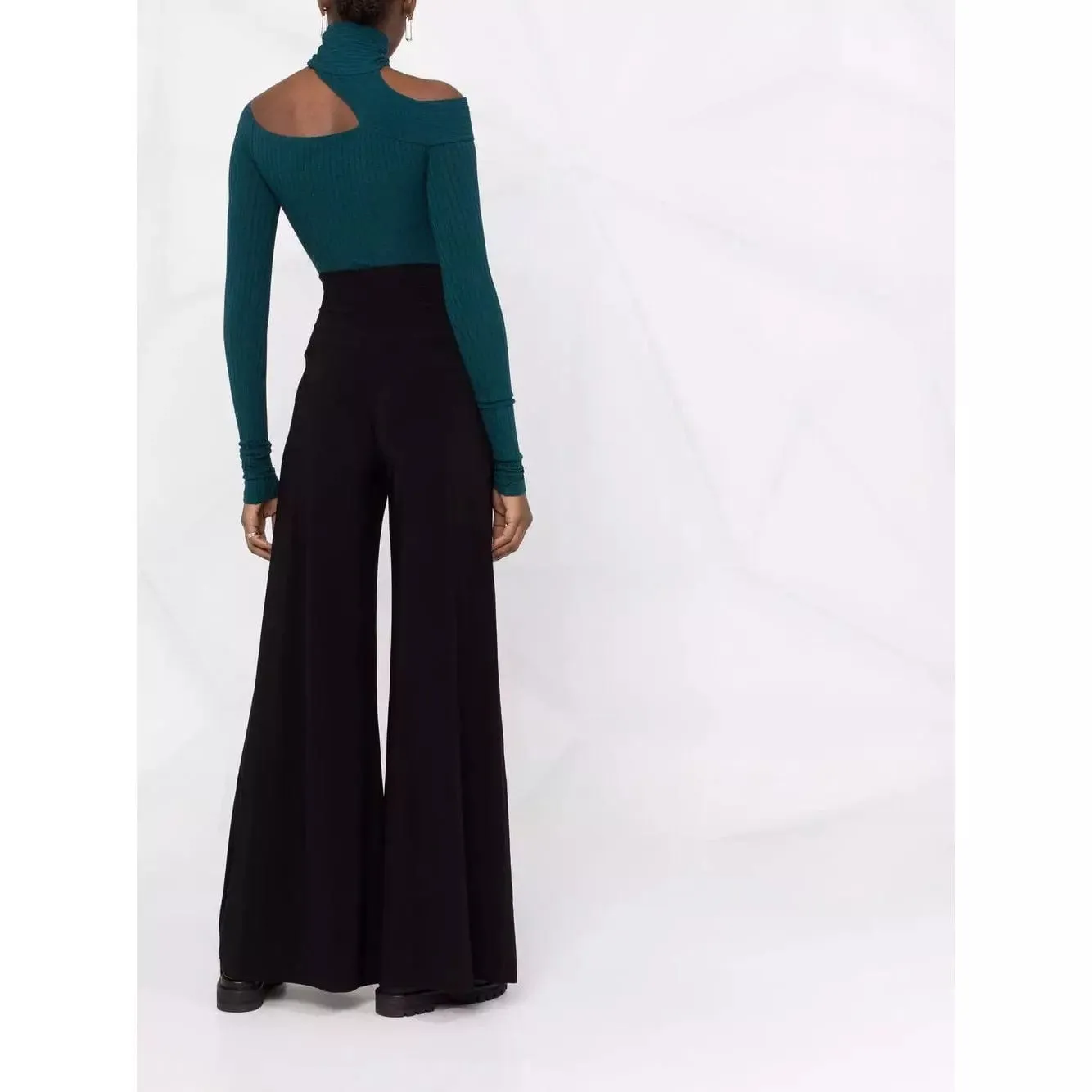 Norma Kamali High-Waisted Wide-leg Trousers