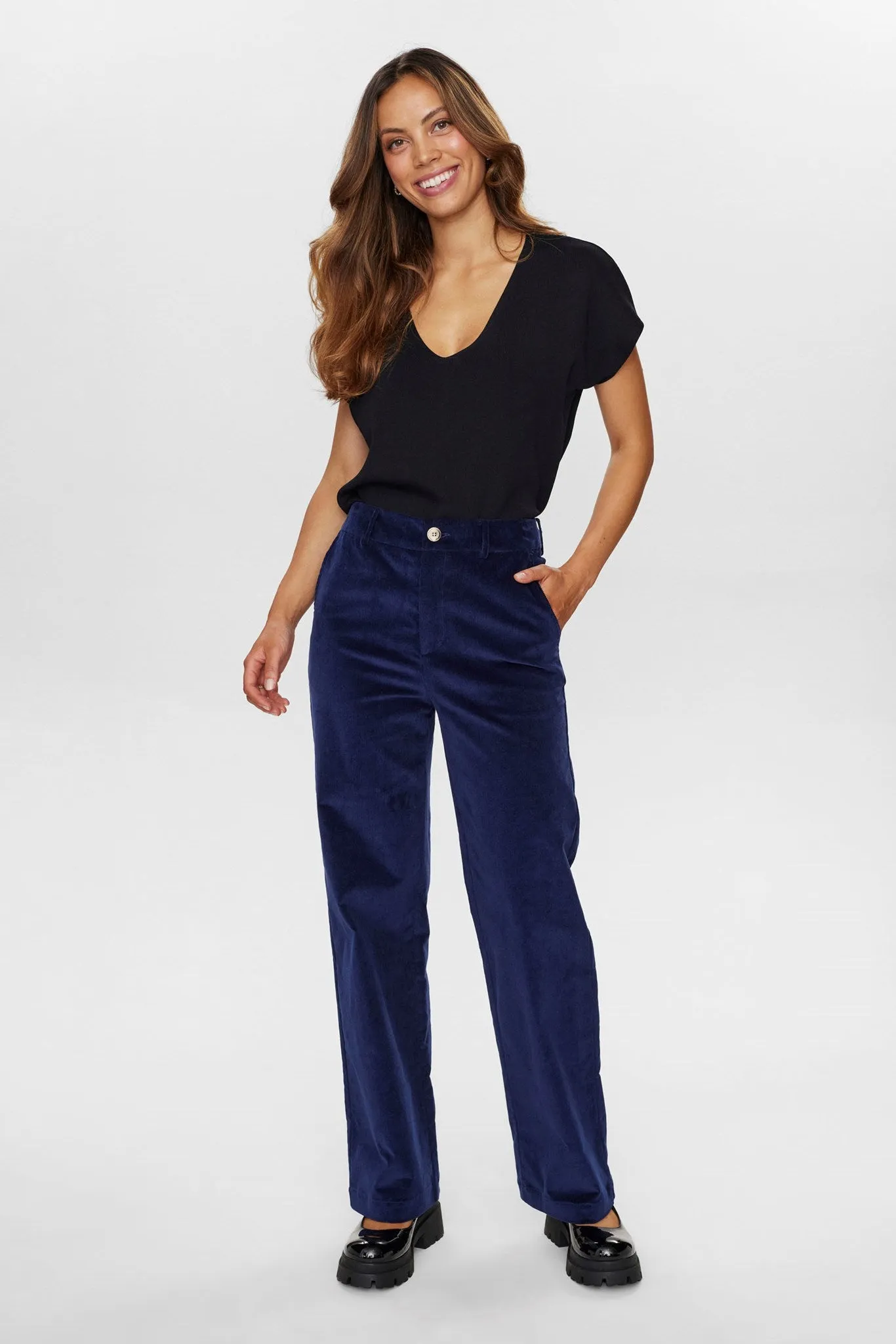 NUJOANNA PANTS - Dress Blues