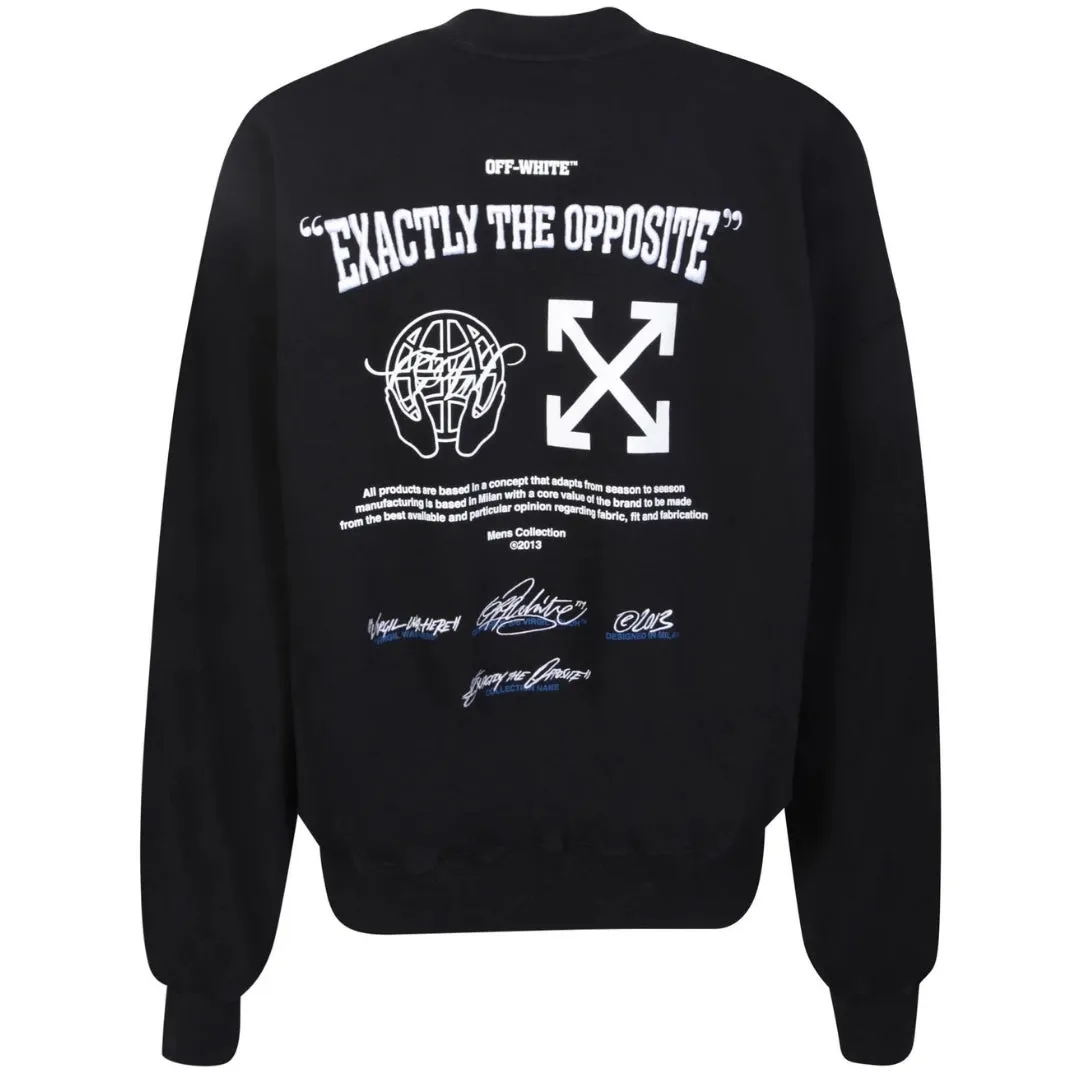 Off-White Exact Opposite Boxy Fit Black Sweatshirt