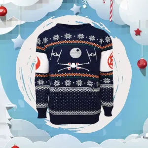 Official Star Wars X-Wing Vs. Tie Fighter Christmas Jumper / Ugly Sweater