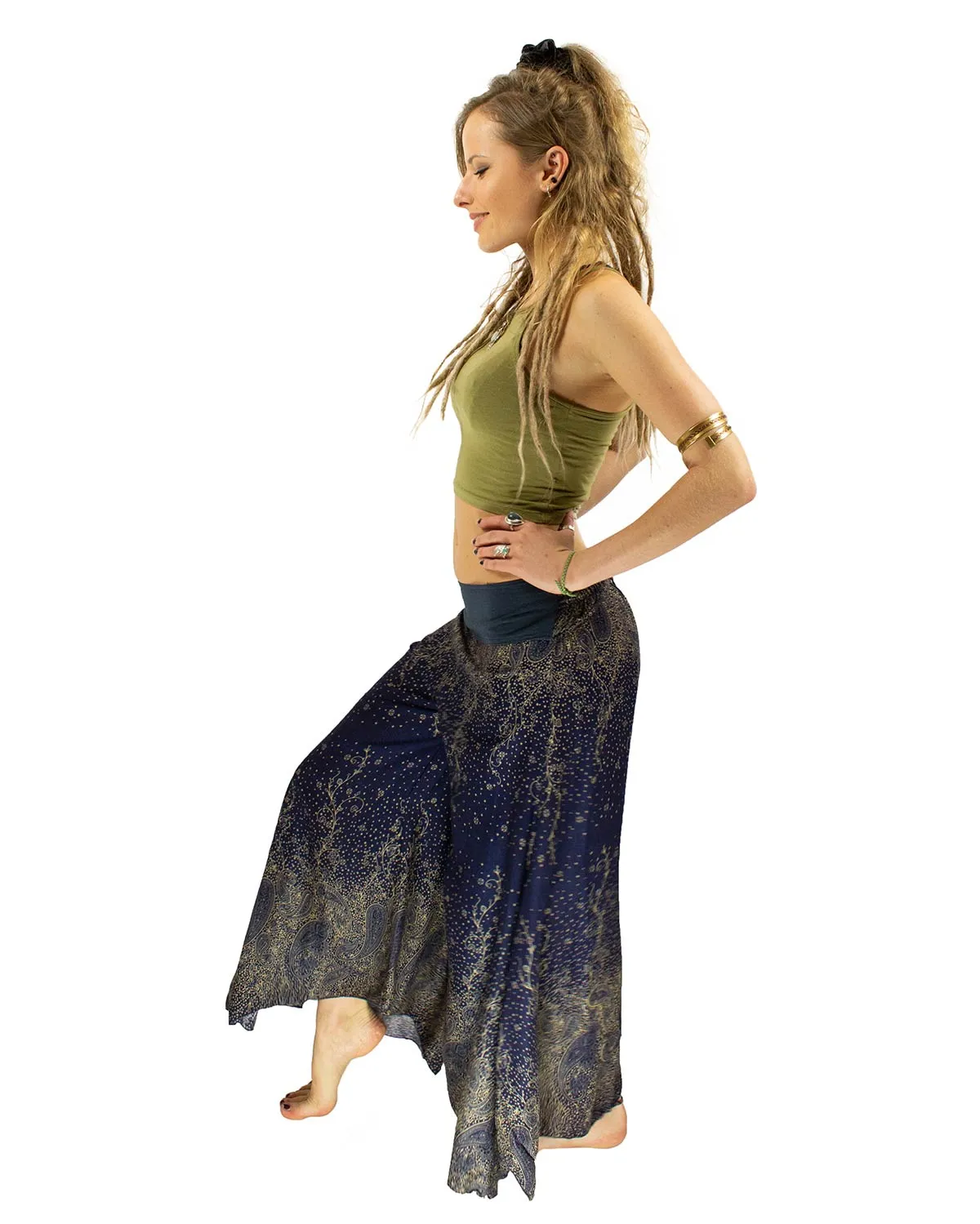 Palazzo Harem Pants Blue