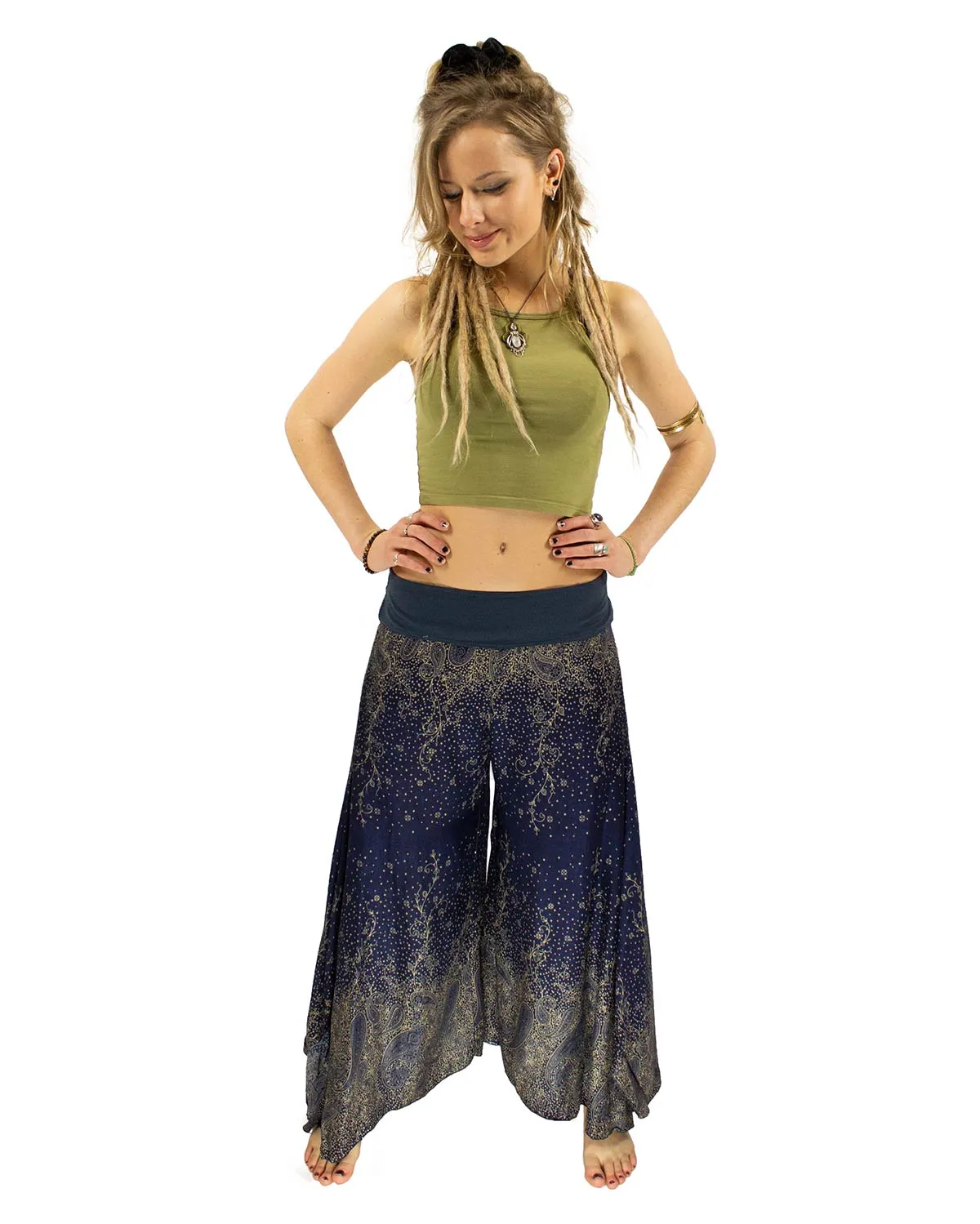 Palazzo Harem Pants Blue