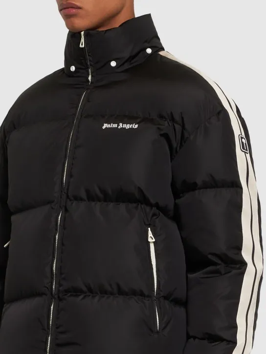 Palm Angels   Hooded nylon down track jacket 