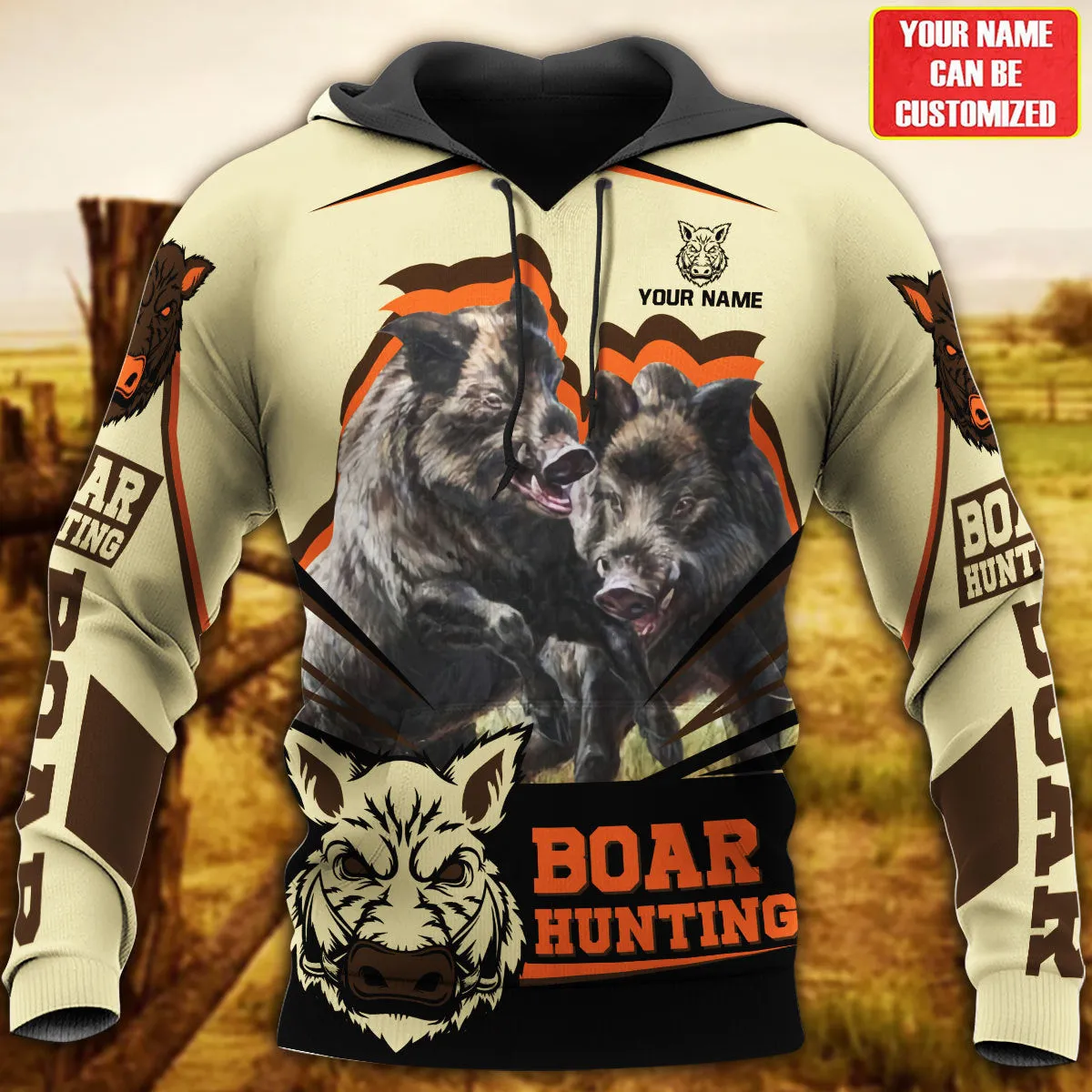 Personalized Name Boar Hunting All Over Printed Unisex Shirt, Hunting Hoodie, Boar Hunting Shirt