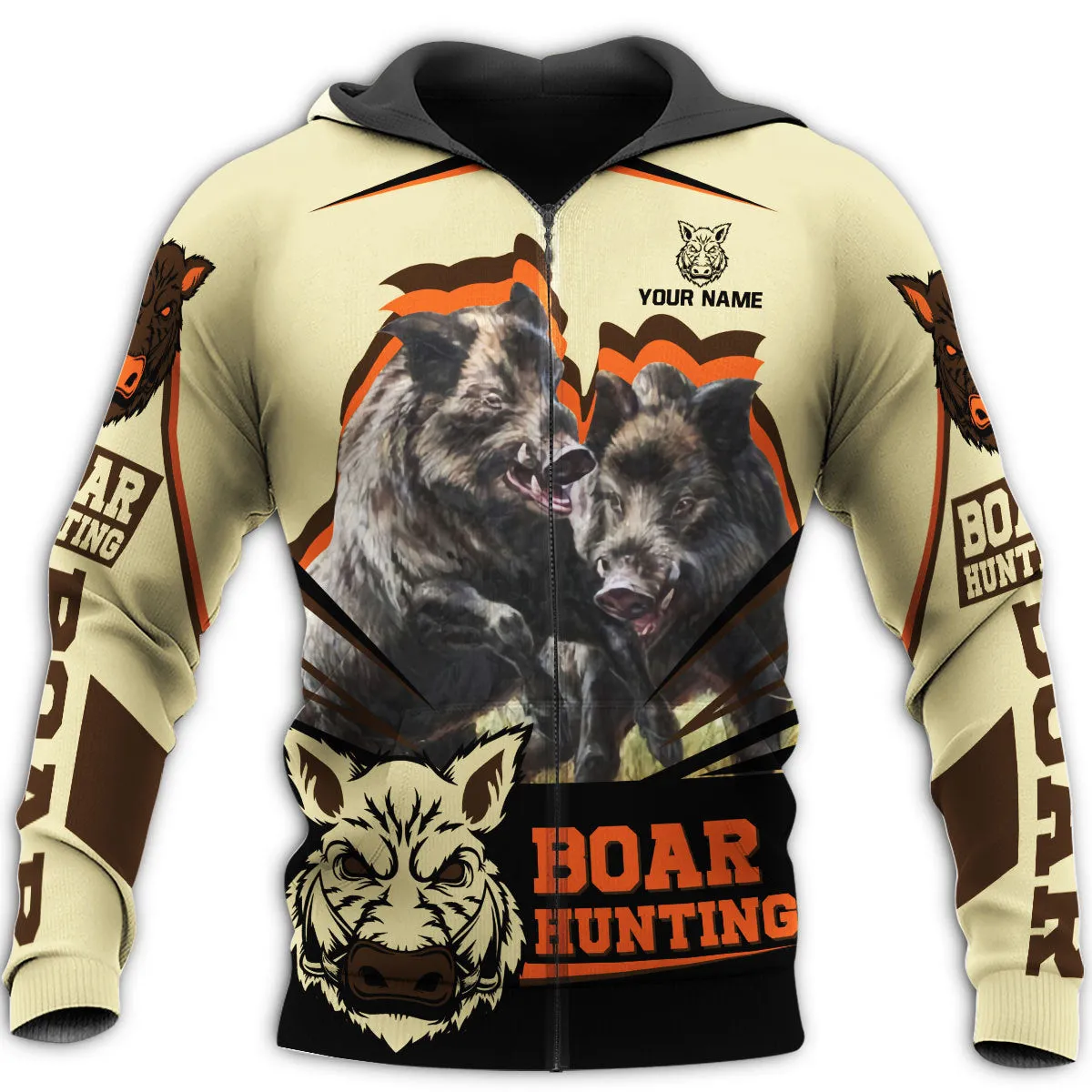 Personalized Name Boar Hunting All Over Printed Unisex Shirt, Hunting Hoodie, Boar Hunting Shirt