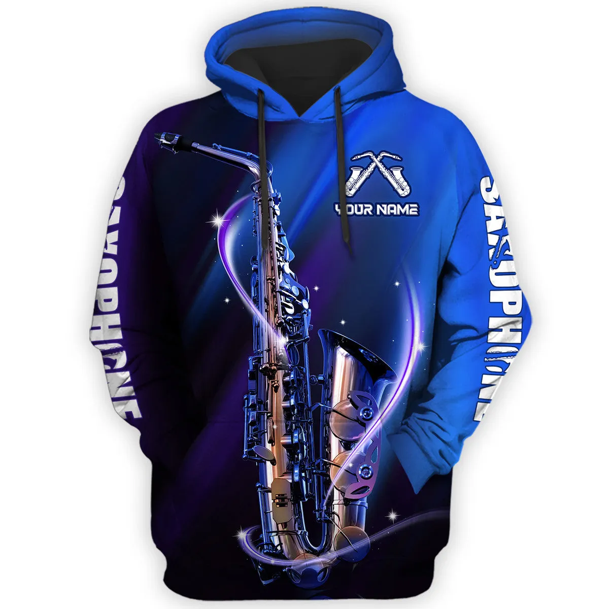 Personalized Name Saxophone 3D All Over Printed Sweatshirt Hoodie Shirt