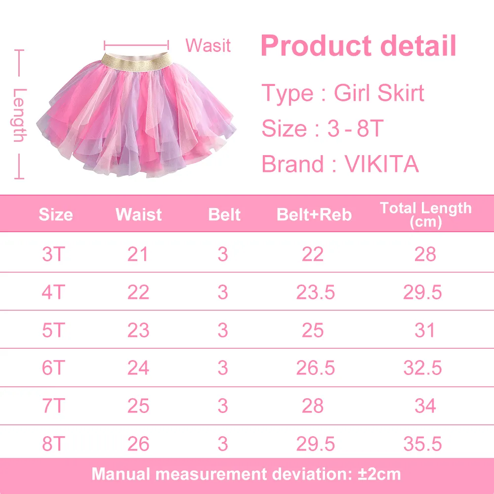 Pink Multi Feathered Tulle Skirt 3T-8T