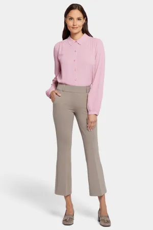 Pull-On Flared Ankle Trouser Pants - Saddlewood