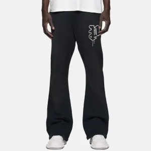 Purple Brand Black Crystal Gothic P Sweatpants