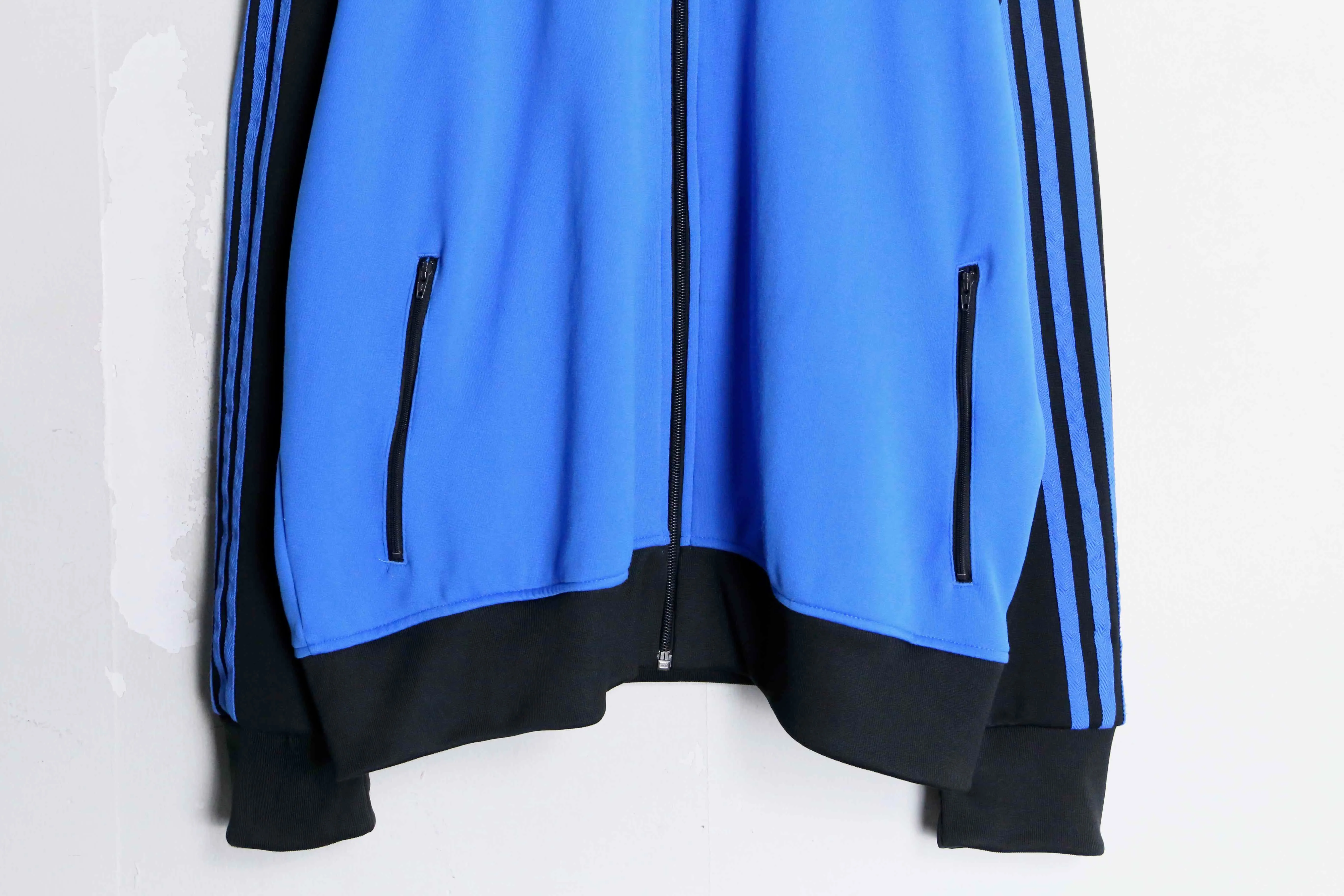 "Adidas" black×blue loose track jacket