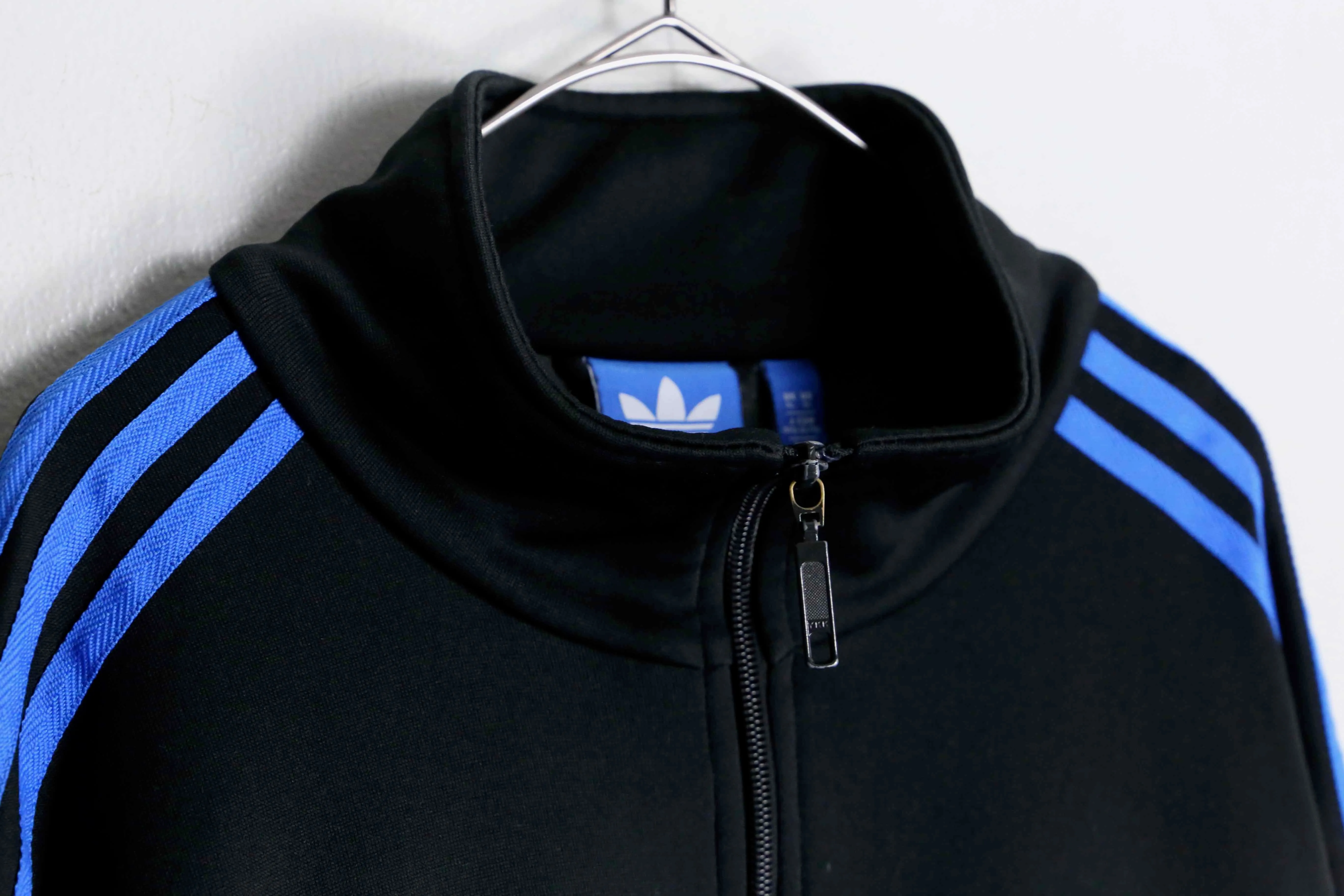 "Adidas" black×blue loose track jacket