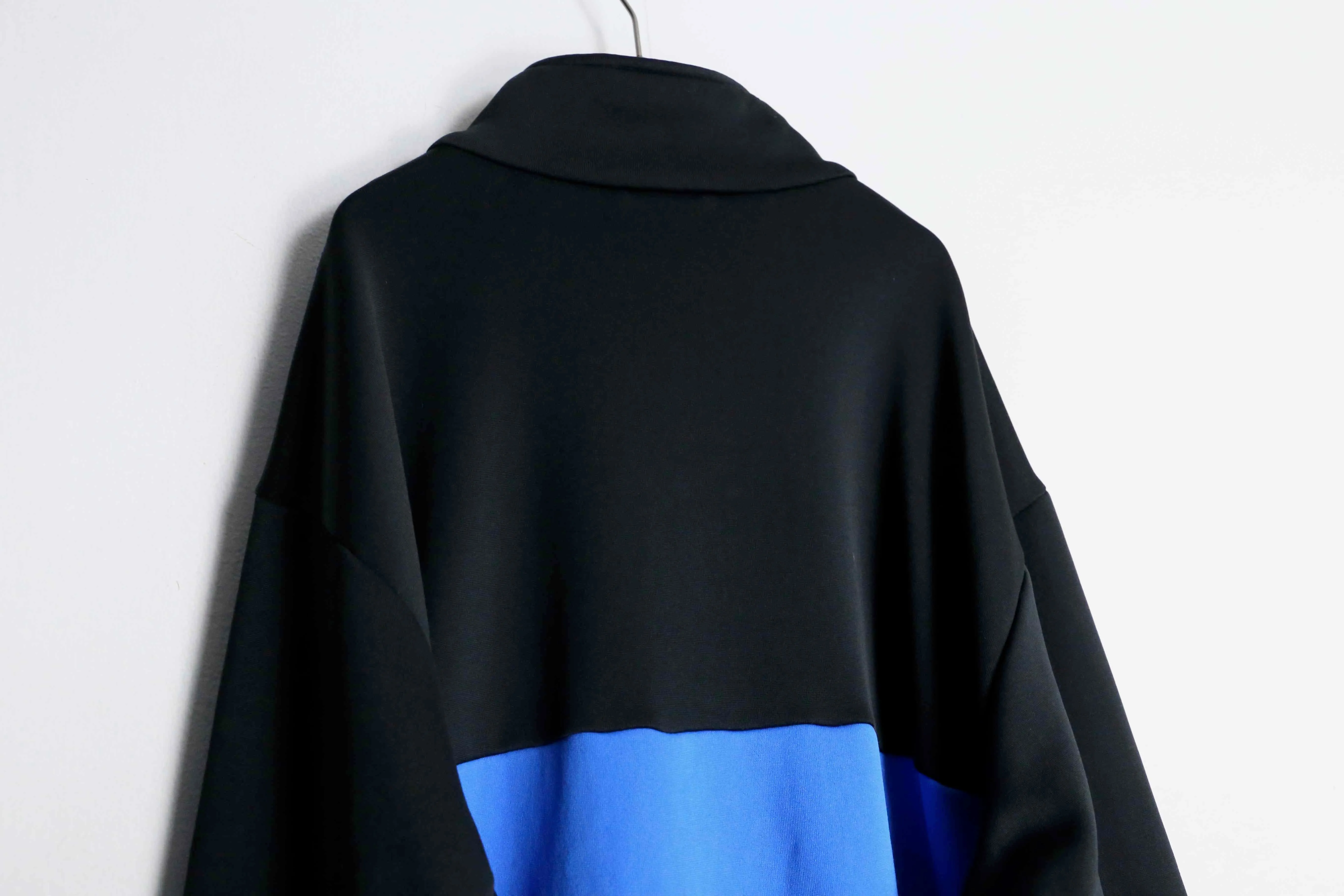 "Adidas" black×blue loose track jacket