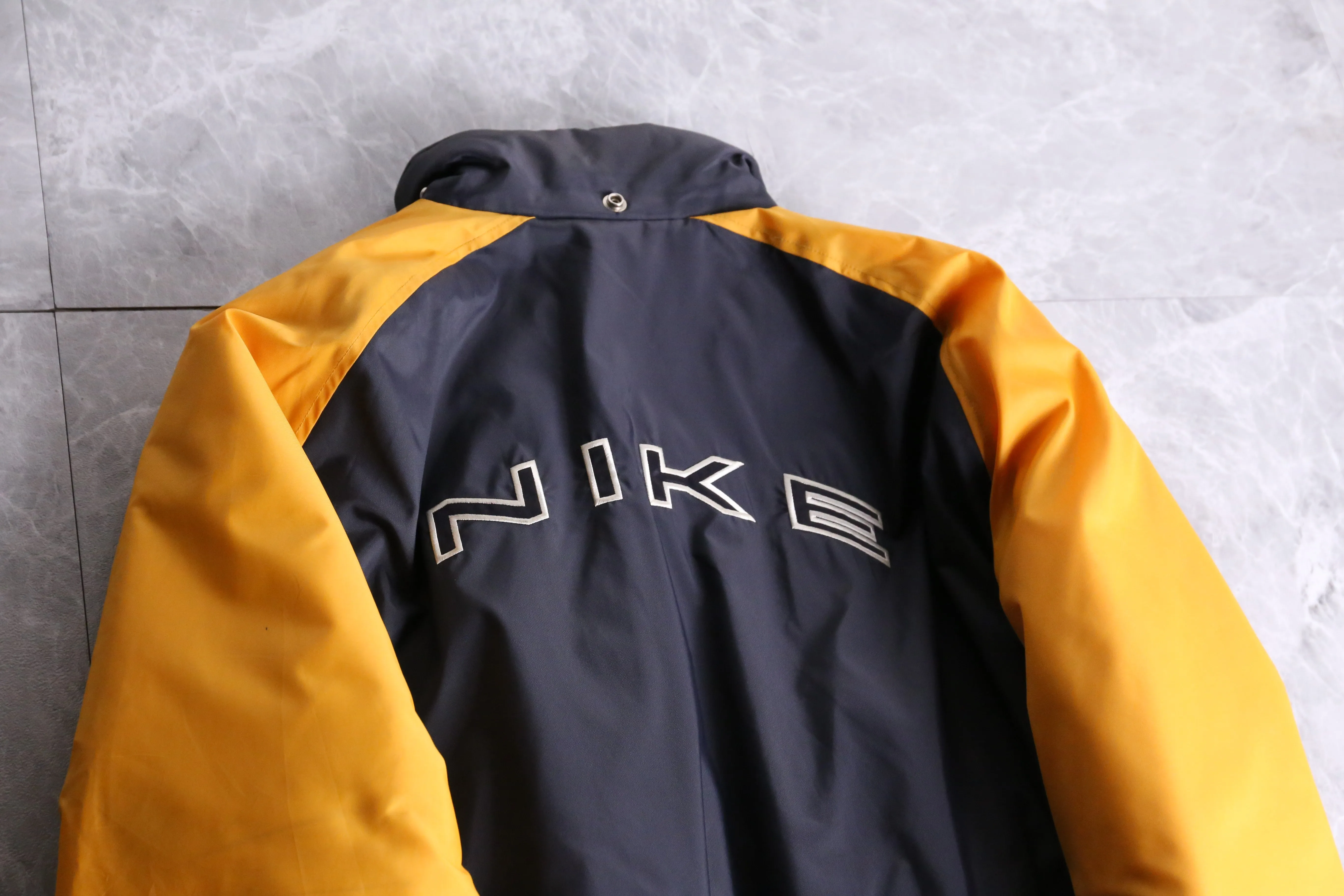 "NIKE" bi-color nylon track jacket