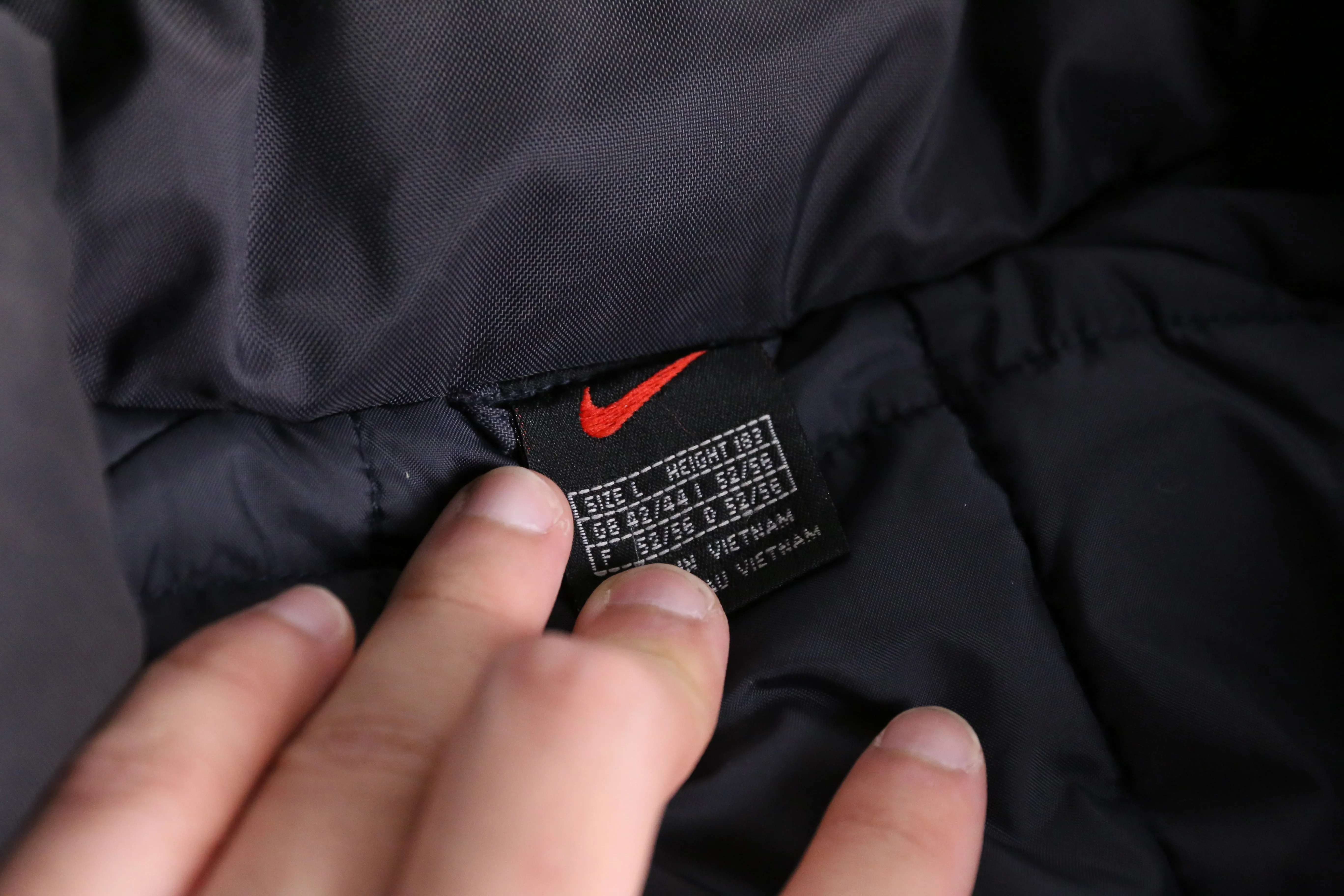 "NIKE" bi-color nylon track jacket